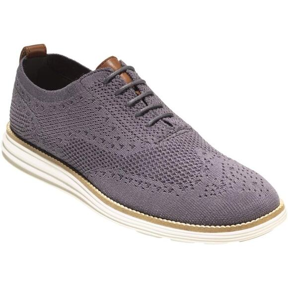 NWT Cole Haan Mens Original Grand Stitchlite Oxford Round Toe Shoes,grey-Sz 9.5 - Picture 2 of 6